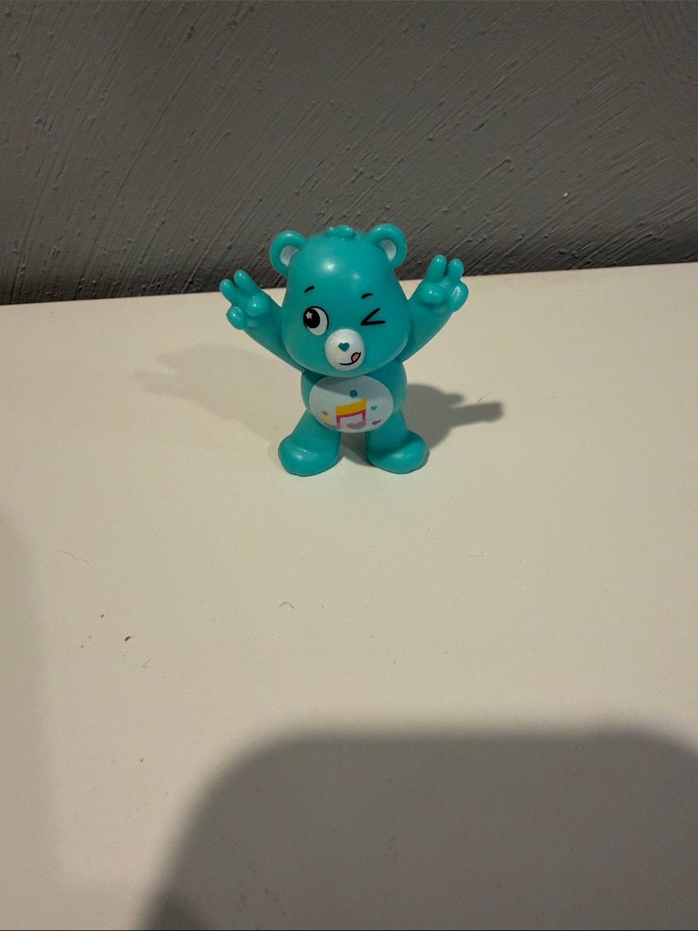 Care Bears Heartsong Teal Winking Bear Figure 2 inch